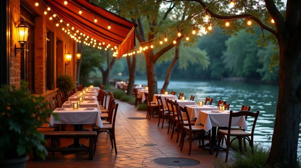 Avec sa terrasse au bord de la Cisse, la bistronomie y trouve tout son charme