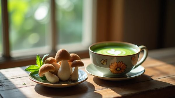Découvrez le goût du matcha avec les champignons adaptogènes
